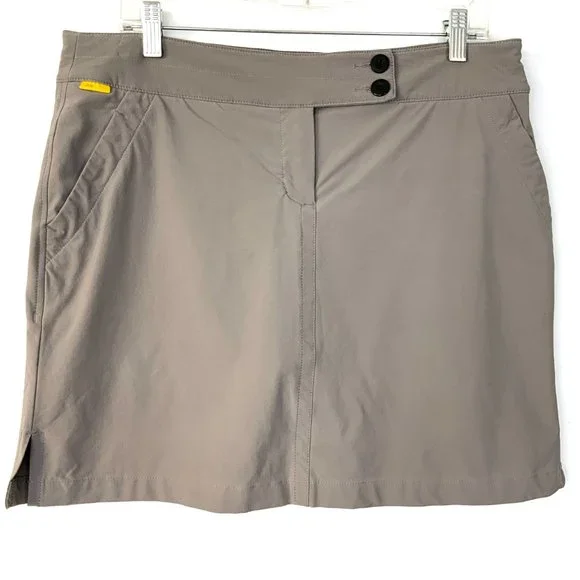 LOLE Cassyope Activewear Golf Skort Taupe Gray Sz 12 - Picture 6 of 16